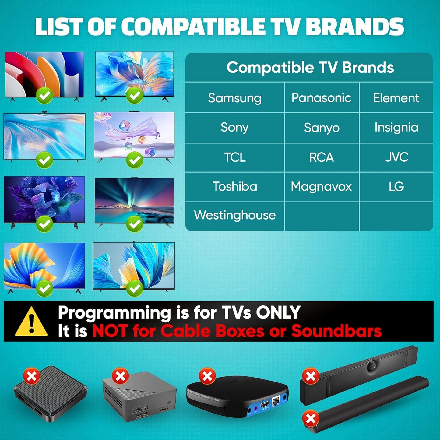 EZClicker (2xAAA TV Remote for Seniors, Extra Simple Big Button Remote (Blue) Works with Major TV Brands, NOT