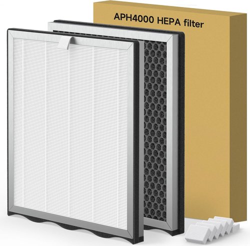 APH4000 Replacement Filter by KNKA - 2-in-1 H13 True HEPA & Activated Carbon with 6 Aroma Pads