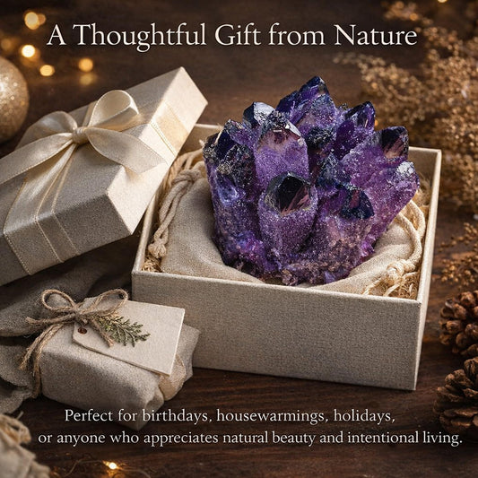 BLOCKv Natural Crystal Amethyst Cluster, Amethyst Crystal Rock, Large Natural Amethyst Crystal Clusters Stone, Raw Amethyst Stone, Natural Amethyst Geode Cave Healing Crystal Stones(200-300g)