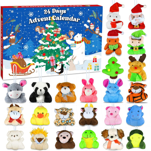 Skiennix Christmas Advent Calendar 2025 - 24 Days of Surprises with Plush Toys | Perfect for Kids & Teens