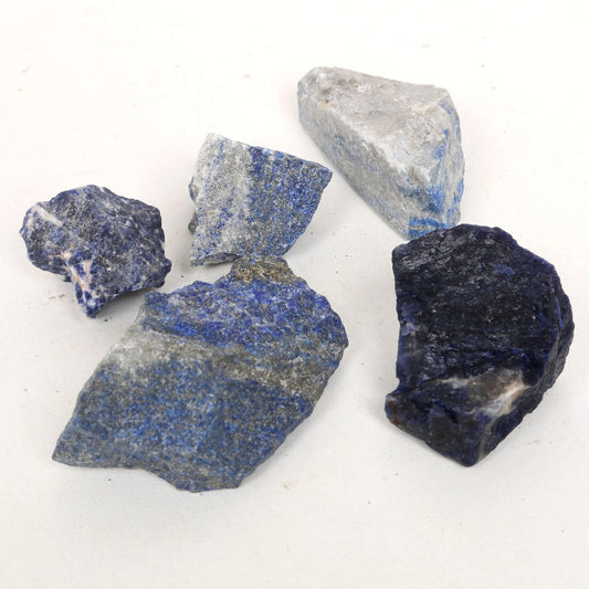 REAL-GEMS Natural Raw Healing Crystals Rough Stones for Tumbling, Cabbing, Polishing, Wire Wrapping, Wicca & Reiki Crystal Healing, Mix Gemstones,7 Chakra (Lapis Lazuli)