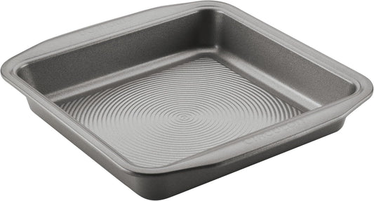 Circulon Nonstick Baking Pan - 9 Inch Square Cake Pan in Stylish Gray Finish