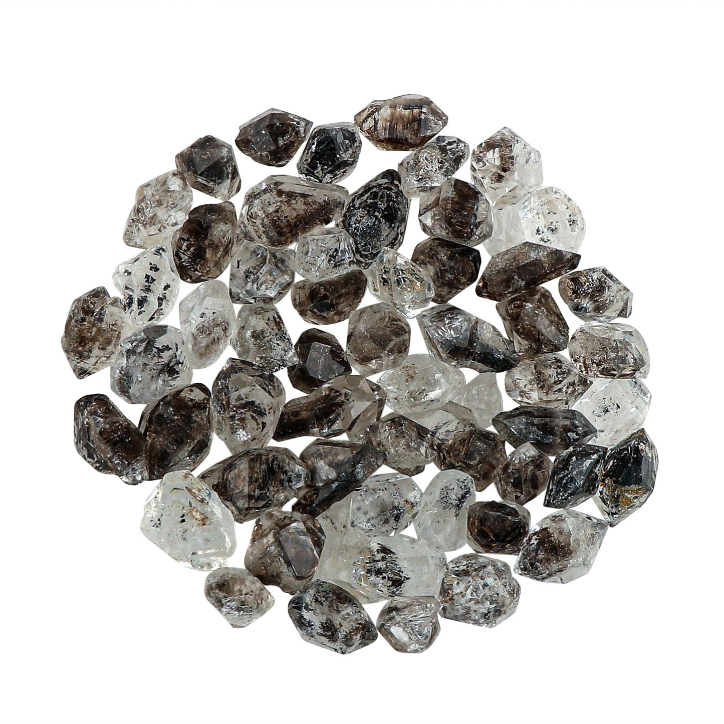 CRYSTALIS Wholesale (100cts) (45+pcs) Natural Black Herkimer Diamond Quartz Loose Gemstone Bulk Jewelry Making Supply, Chakra Healing Raw Stones, Wire Wrapping, DIY, Gem Collection