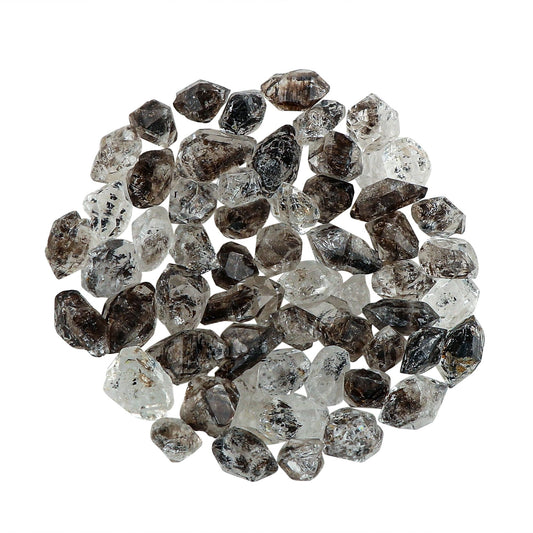 CRYSTALIS Wholesale (100cts) (45+pcs) Natural Black Herkimer Diamond Quartz Loose Gemstone Bulk Jewelry Making Supply, Chakra Healing Raw Stones, Wire Wrapping, DIY, Gem Collection