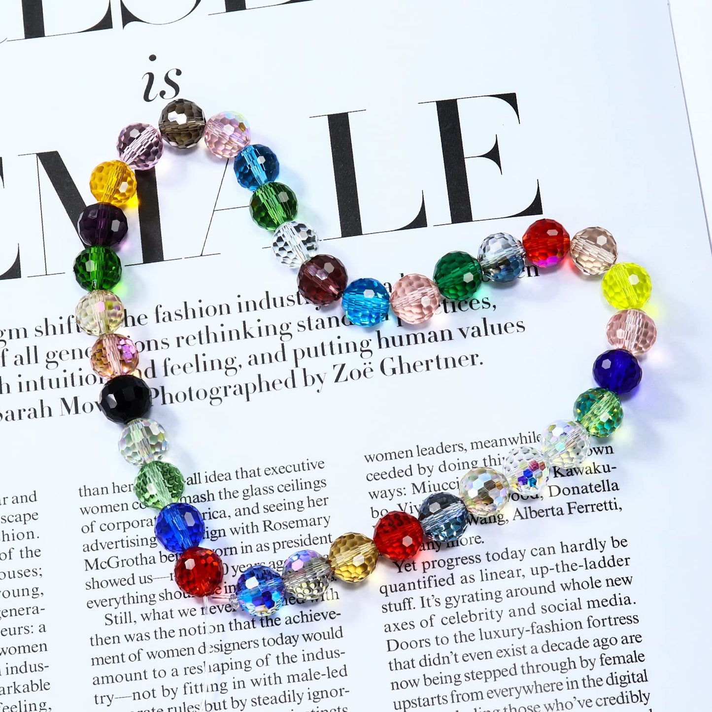 Dowarm 150PCS 6MM Round Crystal Glass Beads for Jewelry Making, Light Green Faceted Crystal Rondelle Spacer Beads for Crafts Bracelet Wind Chimes Suncatcher