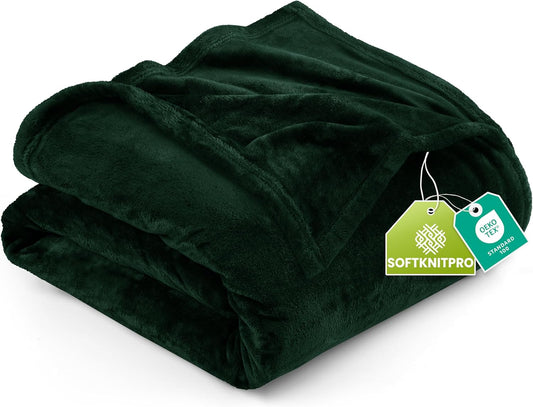 Utopia Bedding Fleece Blanket - King Size Luxury Soft Microfiber in Forest Green (90x102 Inch)