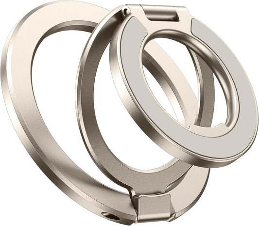 CAPRARO 360 17/16/15/14/14 Magnetic Phone Ring Holder for MagSafe, Dual-Side Magnetics, Rotation Gym Phone Stand Grip