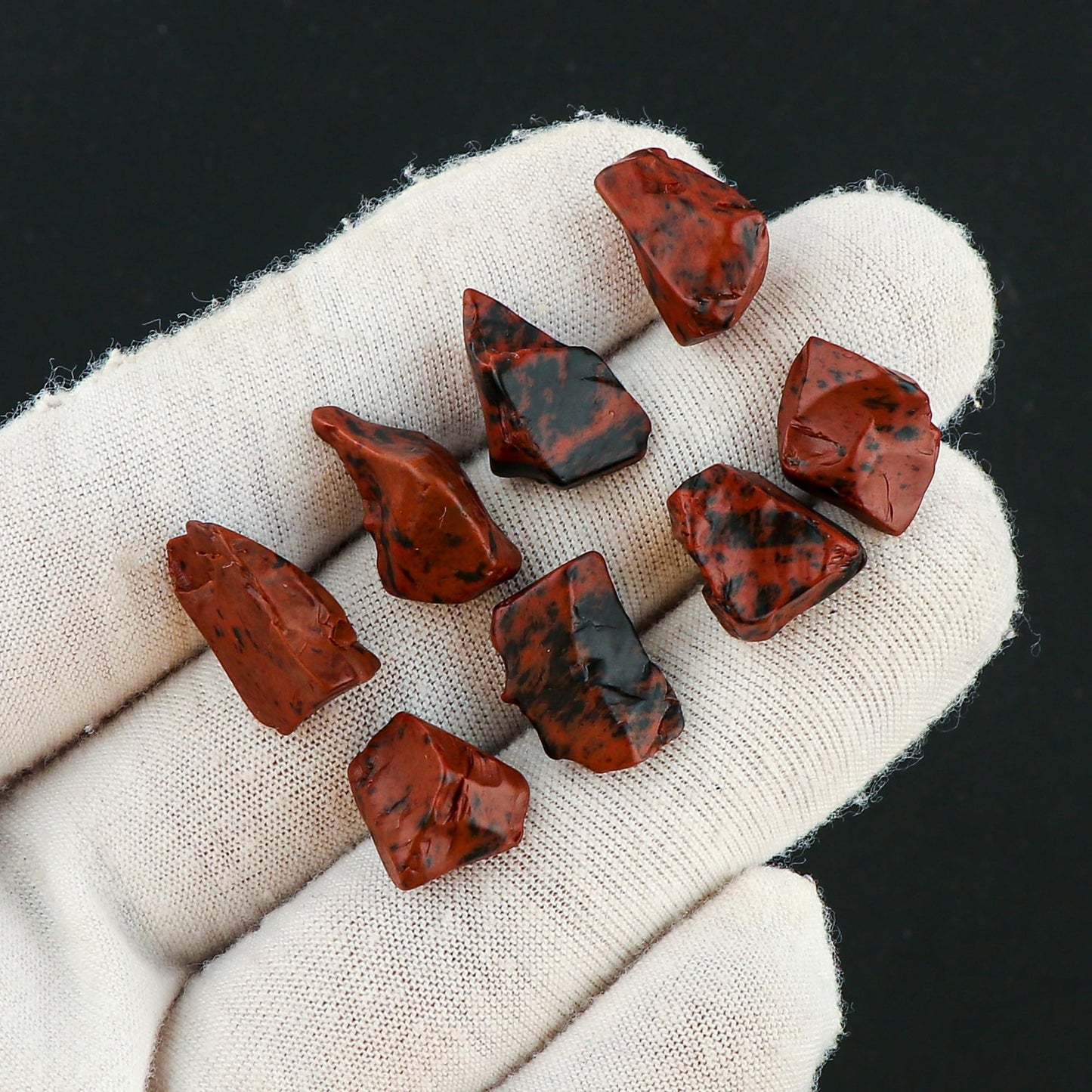 CRYSTALIS 100cts Natural Mahogany-Obsidian Polished Raw Crystals, Loose Gemstone Wholesale Bulk Rough Jewelry Making Supply, Chakra And Healing Raw Stones, Wire Wrapping, DIY, Tumbling, Gem Collection