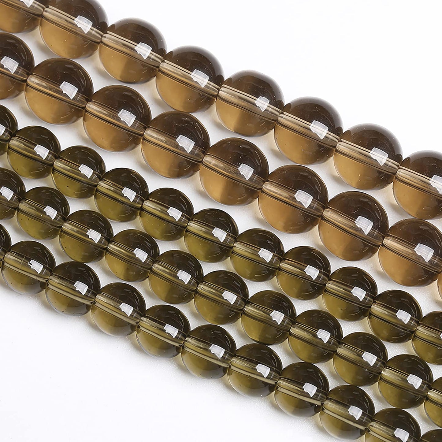 10MM 38PCS Smoky Quartz Glass Crystal Beads for Jewelry Making DIY Bracelet