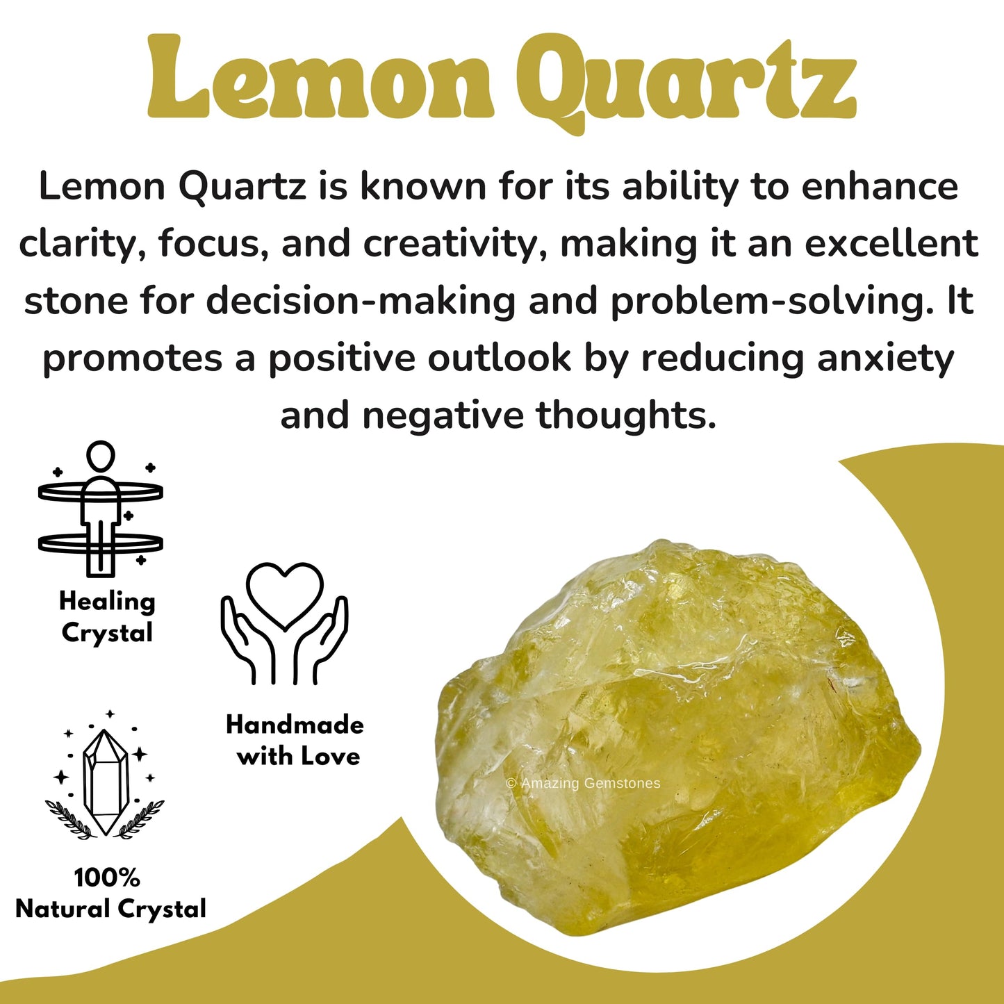 Amazing Gemstone 2 Pieces Lemon Quartz Raw Crystals and Healing Stones, Natural Rocks for Tumbling and DIY Raw Stones and Crystals