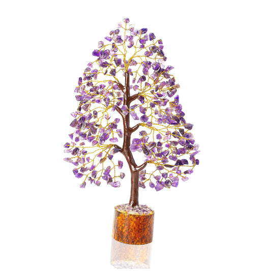 Crocon® Amethyst Tree of Life, Birthday Gifts for Women & Men, Purple House Decor for Shelf Healing Crystals, Spiritual Gift Purple Decor, House Warming Gifts New Home, Birthday Gift for Mom Sister