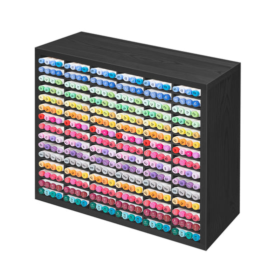 PROLEE Markers Organizer with 90 Compartments for 360 Marker Storage Art Pens Storage Rack,Watercolor Brushes Pens Alcohol Marker Holder for Desk Organizer