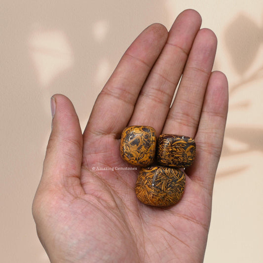 Amazing Gemstone Mariyam Jasper Crystals&Healing Stones - 1 oz Mariyam Jasper Stone, Natural Healing Stones for Energy Balance, Stress Relief - Premium Polished Gems Rocks for Meditation&Wellness
