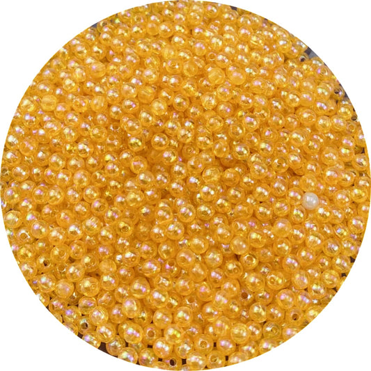 1500 Pcs 4mm Acrylic Round Beads AB Colors Round Spacer Beads for Earring Bracelet Necklace Key Chains Jewelry DIY Craft Making (Orange AB)