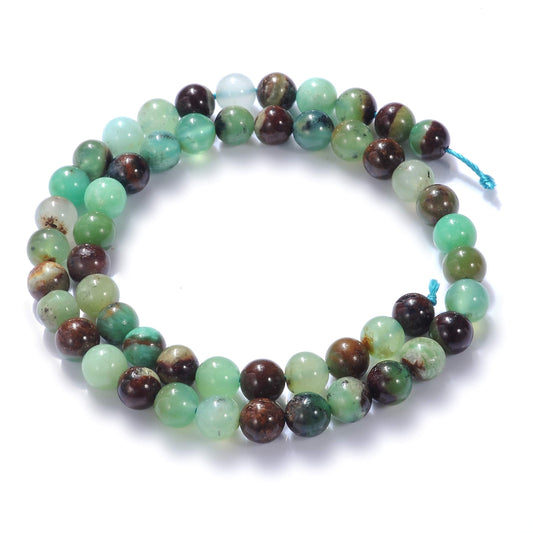 10mm Natural Australian Jade Gemstone Round Loose Beads Crystal Stone Bracelet Necklace Accessories Crafts for Jewelry Making DIY,1 Strand 15"