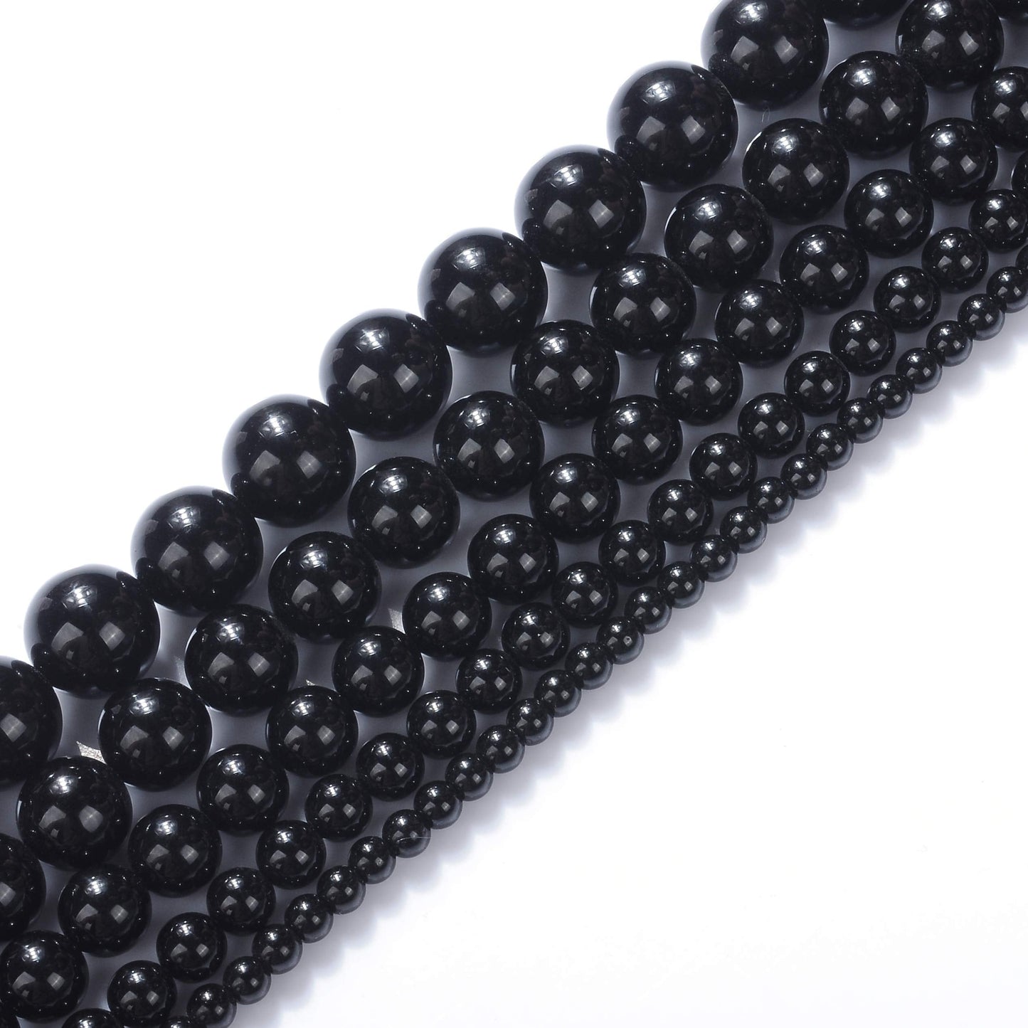 Natural Stone Beads 14mm Black Onyx Agate Gemstone Round Loose Beads Crystal Energy Stone Healing Power for Jewelry Making DIY,1 Strand 15"