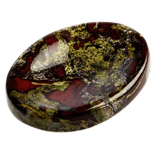 Anaya Agate Dragon Bloodstone Worry Stones Certified Crystal Thumb Worry Stone for Anguish, Relaxing and Soothing Balance Stones for Meditation Stress Relief Crystals and Healing Stones for Men, Women