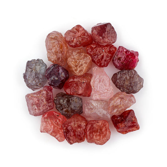 CRYSTALINES 100cts, Wholesale Natural Multi Spinel Gemstone, Untreated Rough Stone, Bulk Loose Supplies-DIY Crafts Jewelry Making, Chakra Healing Crystals, August Birthstone, Gem Collection, 18-20pcs