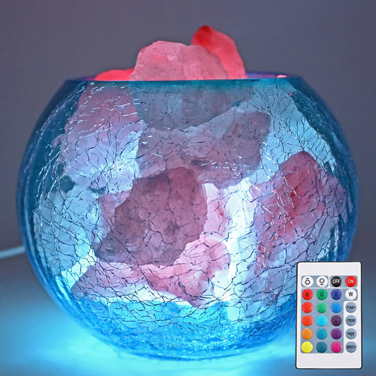 V.C.Formark USB Himalayan Salt Lamp with Remote Control, 16 Colors Lighting & 4 Color Changing Mode Salt Rock Lamp, Used for Holiday Gift, Home Deco, Yoga, Office
