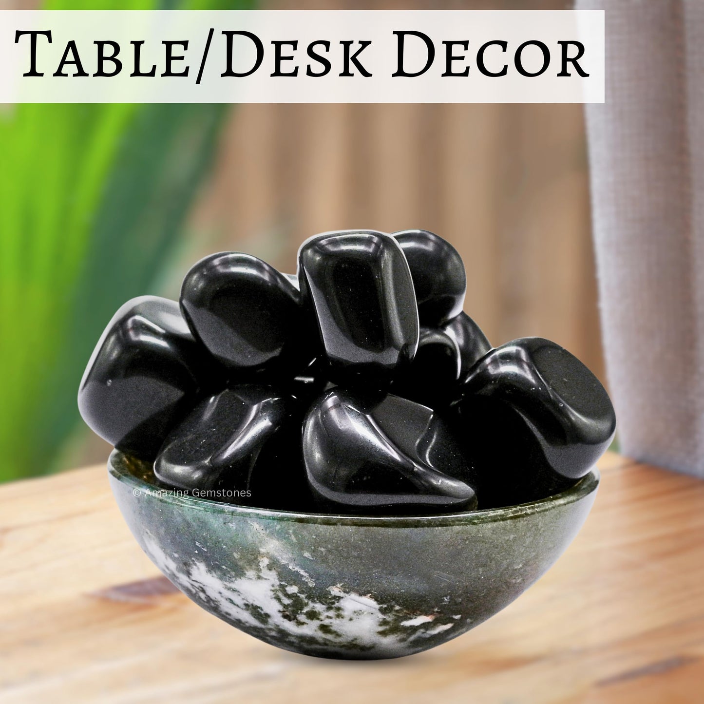 Amazing Gemstone Black Obsidian Crystals & Healing Stones Tumbled - 1 oz, Natural Healing Stones for Energy Balance, Stress Relief - Premium Polished Gems Rocks for Meditation & Wellness