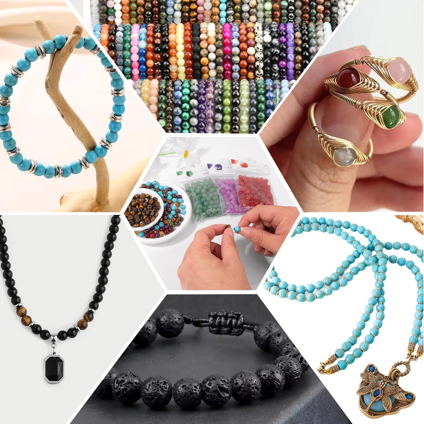 Raicegs 100pcs 8mm Bloodstone Beads Natural Gemstone Beads Round Loose Beads for Jewelry Making DIY Bracelets Necklace