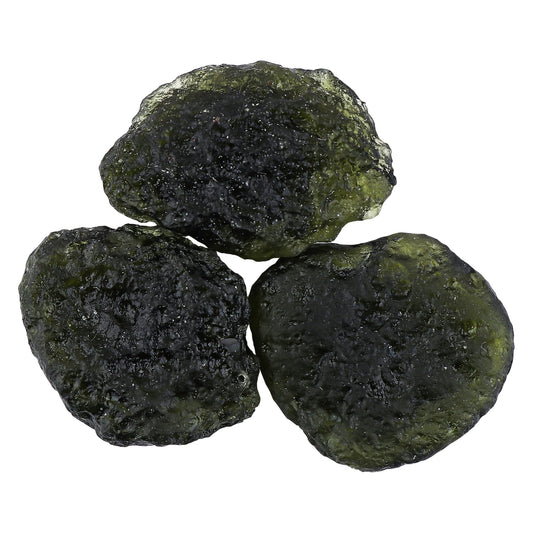 CRYSTALIS (3pcs) (20+gm) Raw Synthetic Moldavite, High Grade Loose Gemstone Wholesale Bulk Rough Jewelry Making Supply, Chakra Stones, Wire Wrapping, DIY, Gem Collection (20-30mm)