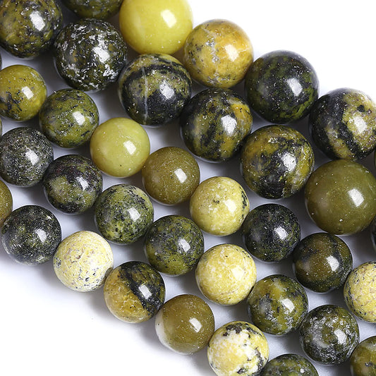 10MM 38PCS Natural Stone Yellow Turquoise Loose Beads for Jewelry Making DIY Bracelet