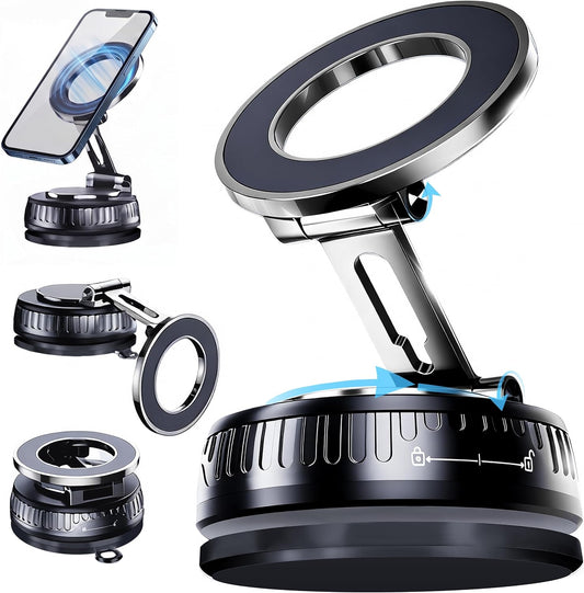 Briteroh 2026 360 180+LBS 4200gf Upgraded Magnetic Car Phone Mount for MagSafe: Rotatable Adjustable Holder with Strong