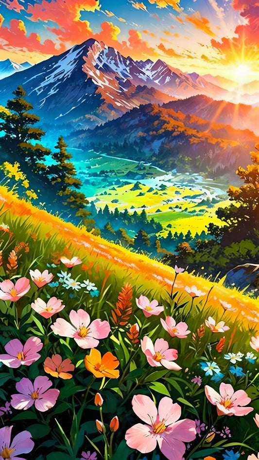 ARTGOTO Large Square Drill Diamond Art Painting Kits for Adults,15.7x27.5inch/40x70cm Landscape Mountain Forest D DIY Full Square Diamond Dots Large Size,Big Gem Art and Crafts for Home Wall Decor