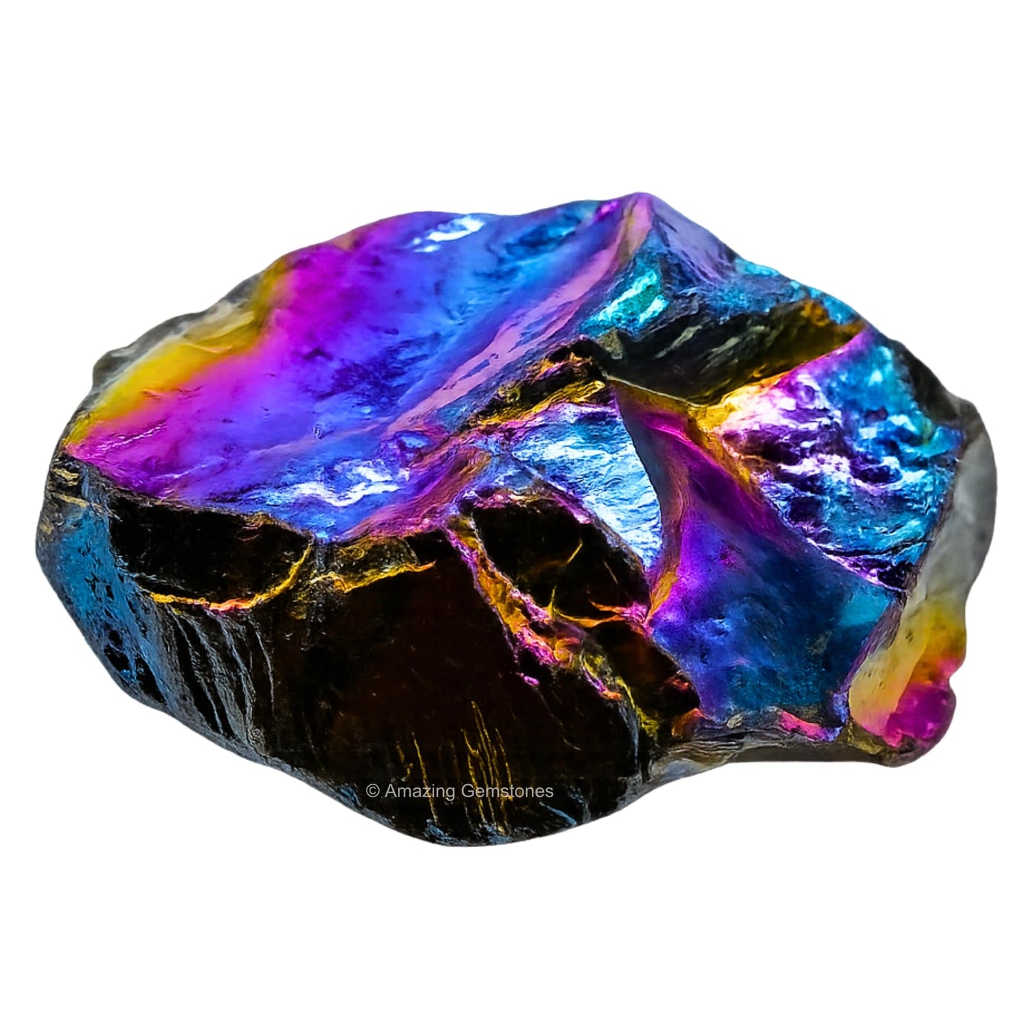 Amazing Gemstone 2 Pieces Titanium Aura Quartz Raw Crystals and Healing Stones, Natural Rocks for Meditation and DIY Raw Stones and Crystals