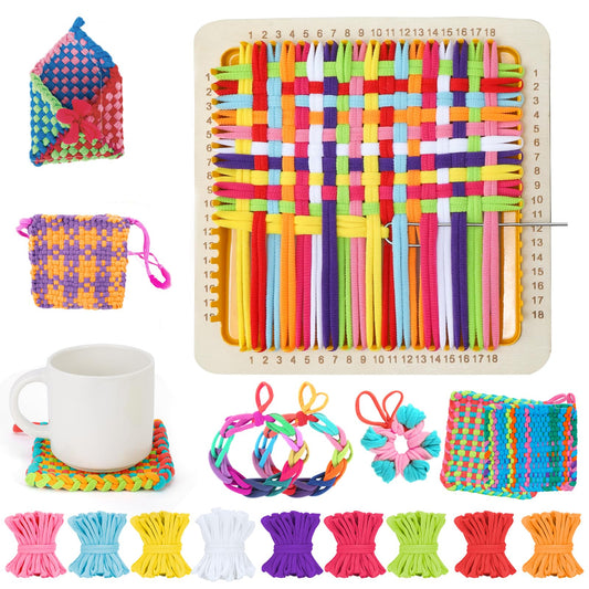 DREMTOY Metal Weaving Loom Kit Toys, DIY Crafts Projects for Kids and Adults, Gift Ideas for Girls 6-12 Years, Easy Potholder Loom Knitting for Beginners, Includes 9 Colors, 288 Craft Loops
