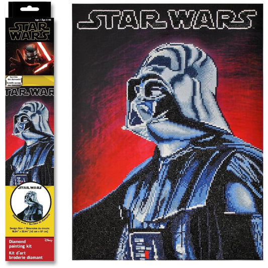 DIAMOND DOTZ Darth Vader Star Wars Diamond Painting Kits for Adults - Diamond Art Kits a Relaxing Creative Craft Kit with Dotz Gems 22.4"x16.5"