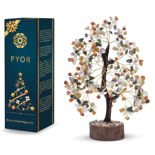 Chakra Money Tree, Crystals, Spiritual Decor, Gemstone Tree, Crystal Home Decor, Tree Of Life Chakra Stones, Table Decor, Stone Bonsai Tree, Room Decor, Gifts For Women, Good Luck Gems, Real Crystals