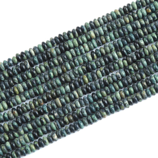 150PCS 2x4mm Kambaba Jasper Rondelle Beads Natural Abacus Disk Stone Beads Round Loose Spacer Gemstone Beads for DIY Bracelet Necklace Jewelry Making