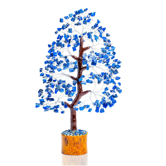 Crocon® Lapis Lazuli Crystal Tree of Life Birthday Gifts for Men, Dad, Friends Healing Crystals Spiritual Blue Shelf Crystal Decor Feng Shui Table Decor Gift for Men Housewarming Home Decor Gift