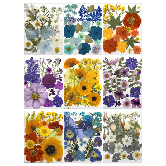 180Pcs Dried Pressed Flowers, Natural Dried Flowers Bulk for Resin, Mixed Color Dried Flowers for DIY Crafts, Candle Holders, Nails, Epoxy Resin Jewelry, Floral DIY Art, Decor, DIY Supplies Kits