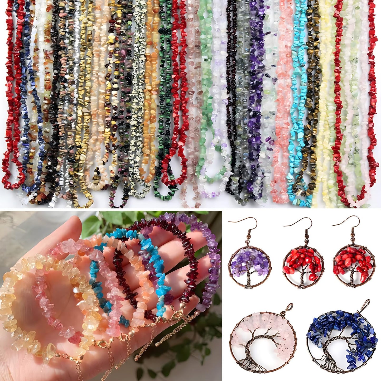 Natural Chip Stone Beads 450pcs Amethyst Chips 5-8mm Genuine Real Irregular Healing Crystal Rocks Hole Drilled DIY Loose Gemstone Beads for Jewelry Making Bracelet Earrings Necklace Crafting