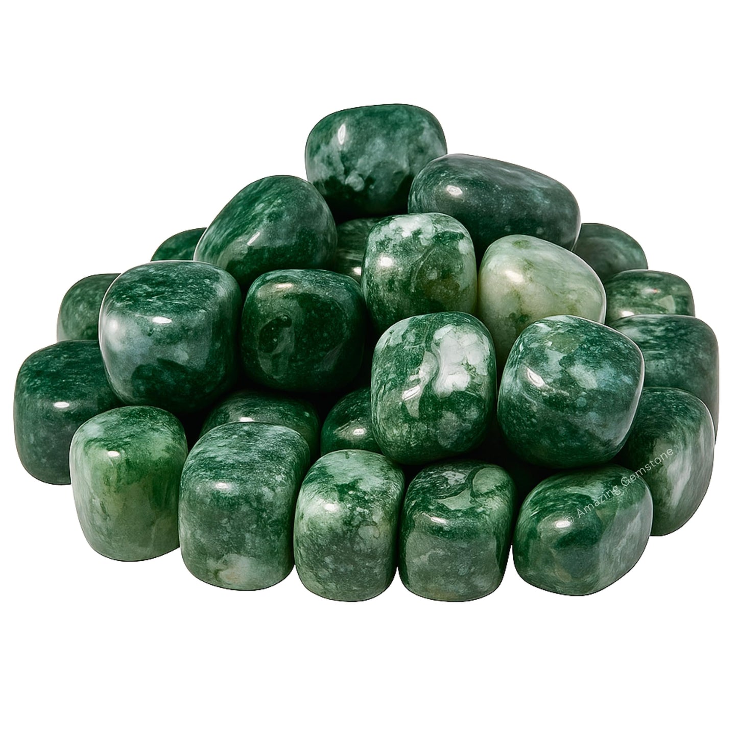 Amazing Gemstone Moss Agate Crystals and Healing Stones Tumbled - 1 oz Moss Agate Stones, Healing Stones for Energy Balance, Stress Relief - Premium Polished Gems Rocks for Meditation & Wellness