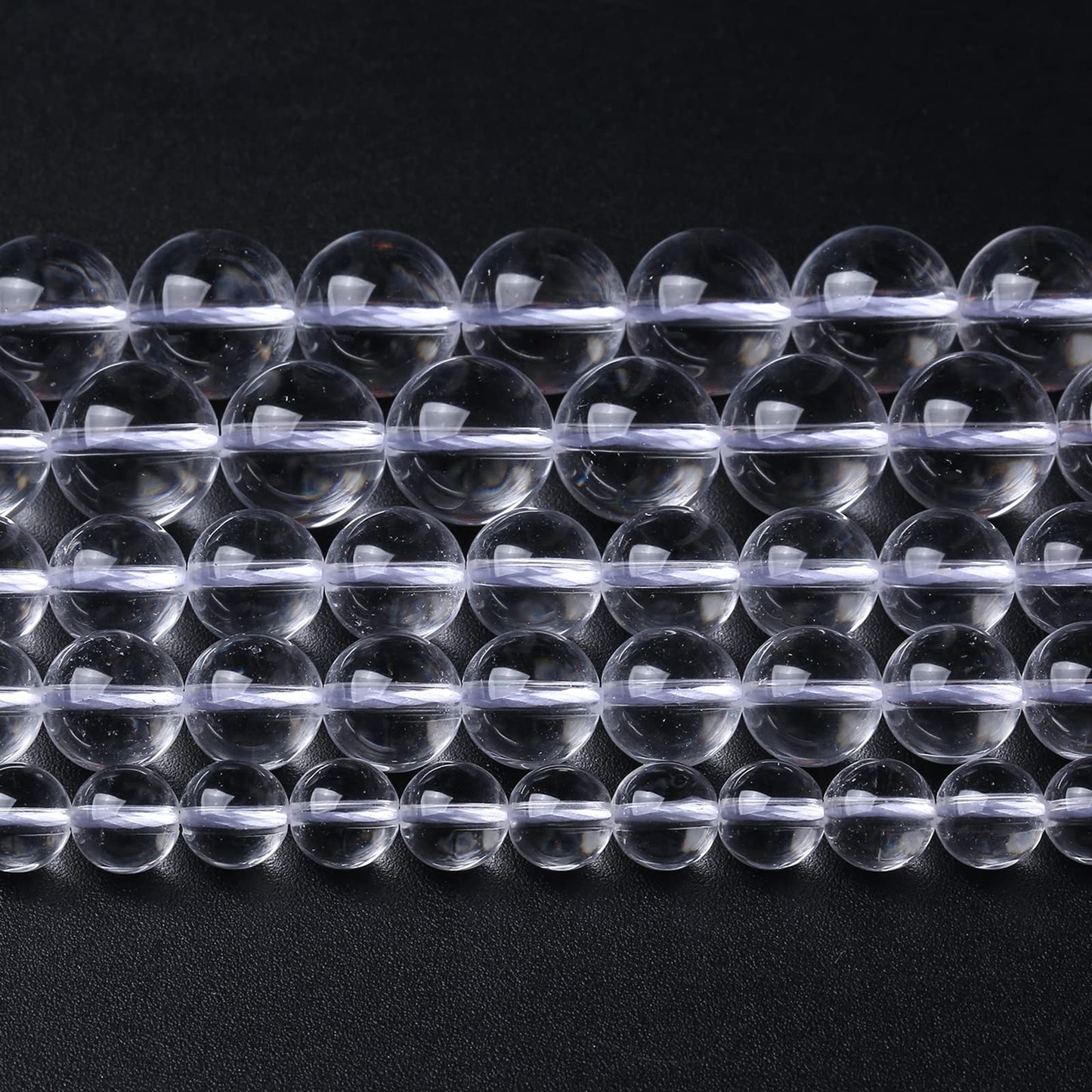 4MM 86PCS Natural Clear White Crystal Quartz Gemstone 3A Grade Round Loose Beads for Jewelry Making DIY Bracelet 1 Strand 15''