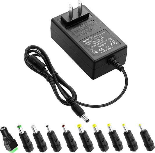 ALITOVE 12V 3A 12 36W 2.5A 2A 1.5A 1A Replacment 4.92Ft 10 Power Supply DC Volt AC Adapter Power Cord Converter