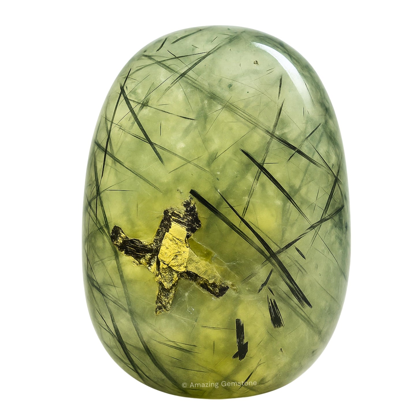 Amazing Gemstone Prehnite Crystals and Healing Stones Tumbled - 1 oz Prehnite Stone Gem Stones, Natural Healing Stones for Energy Balance, Stress Relief - Premium Polished Gems Rocks for Meditation