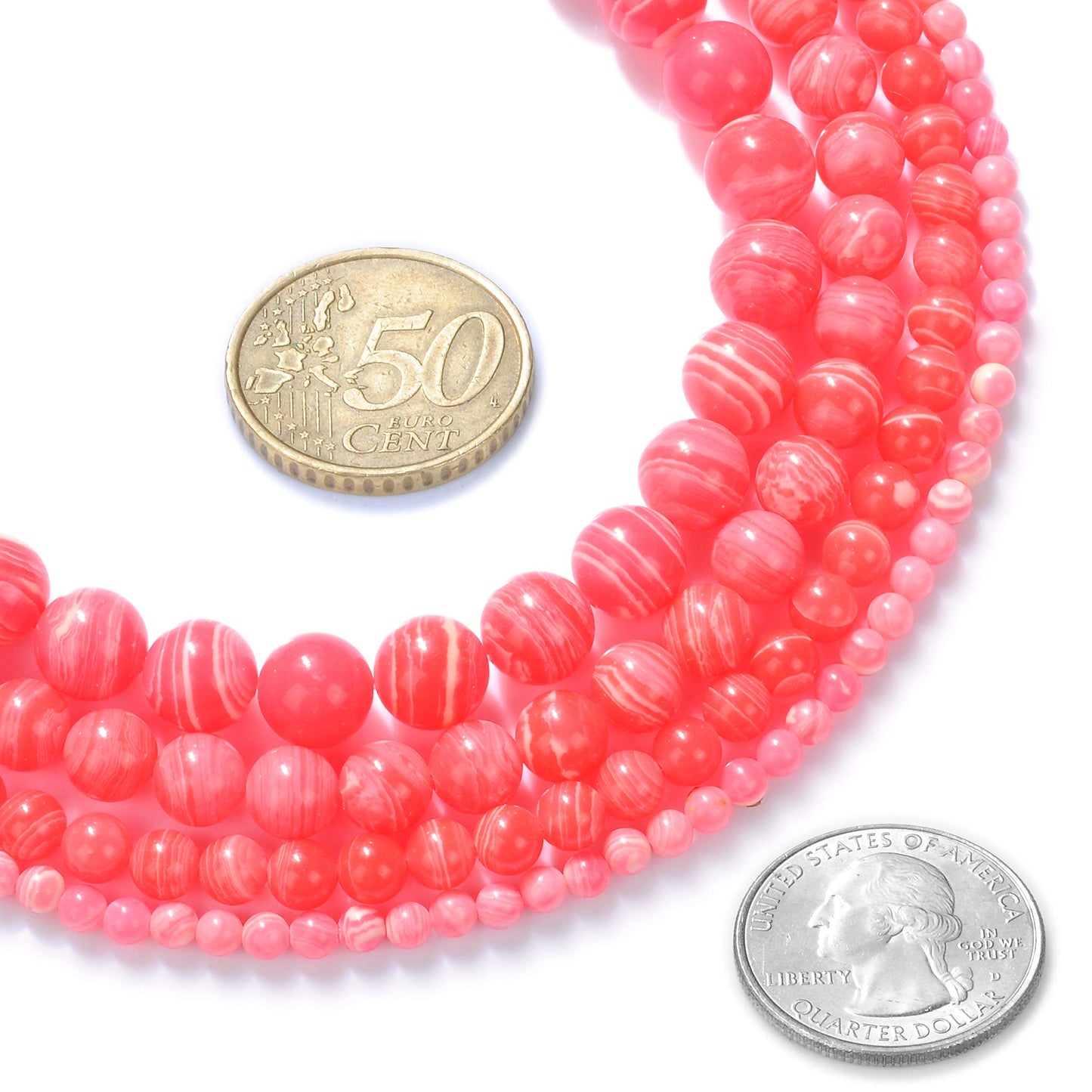 Natural Stone Beads 4mm Watermelon Gemstone Round Loose Beads Crystal Energy Stone Healing Power for Jewelry Making DIY,1 Strand 15"