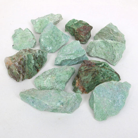REAL-GEMS Natural Raw Healing Crystals Rough Stones for Tumbling, Cabbing, Polishing, Wire Wrapping, Wicca & Reiki Crystal Healing, Mix Gemstones,7 Chakra (Green Opal)
