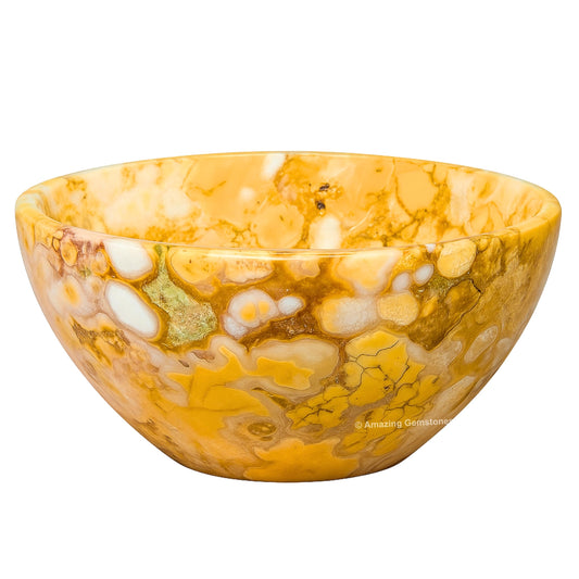 Conglomerate Jasper Crystal Bowl - 2 Inch Decorative Bowls for Room and Home Decor - Gemstone Healing Crystals for Elegant Display, Positive Energy Balance and Gift