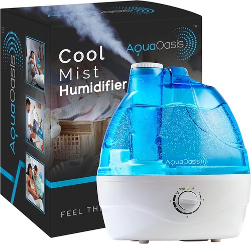 AquaOasis® Cool Mist Humidifier - Quiet Ultrasonic 2.2L Tank for Bedroom & Large Rooms | Adjustable 360° Nozzle, Auto Shut-Off