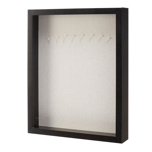Amazon Basics 11" x 14" Shadow Box Wood Rectangular Frame, Black