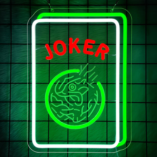 Mahjong Neon Sign for Wall Decor - Game Neon Acrylic USB Powered LED Wall Art Decor, Light Up Sign Dimmable, for Man Cave Bar Club Mahjong Party Casino Room 14.02" x 10.12"