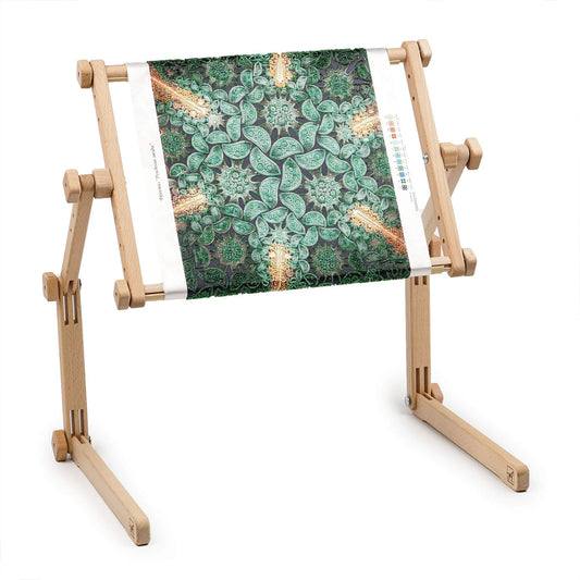 Needlework Table and Lap Hands-Free Stand with Adjustable Frame Made of Organic Beech Wood Tapestry Cross Stitch Embroidery Frame Holder (40х56 cm (15.7" x 22"))