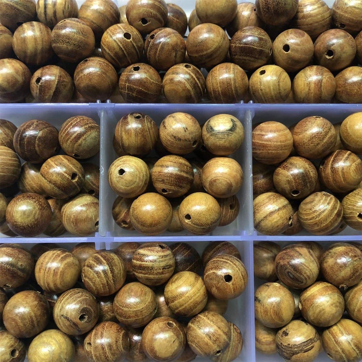 CarpenterC 200pcs 10mm Gorgeous Natural Round Polished Rosewood Loose Beads for Jewelry Making DIY Handmade Crafts