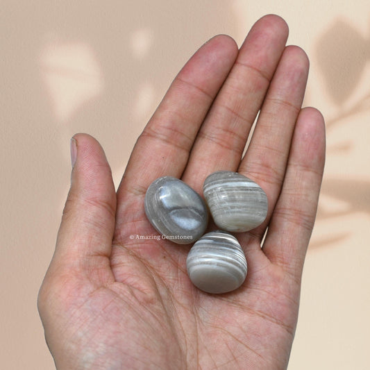 Amazing Gemstone Lace Agate Crystals & Healing Stones Tumbled - 1 oz Lace Agate Stone, Natural Healing Stones for Energy Balance, Stress Relief - Premium Polished Gems Rocks for Meditation & Wellness